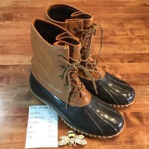 Sporto Brown and Black Men's Duck Rain & Snow Boots